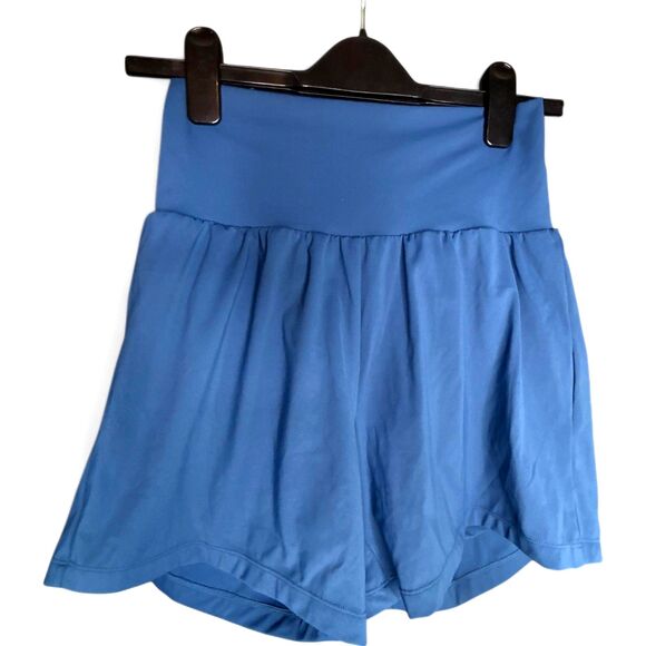 Halara Women's Blue Softlyzero Airy Athleisure High- Waist Long Shorts NWT - Picture 2 of 7